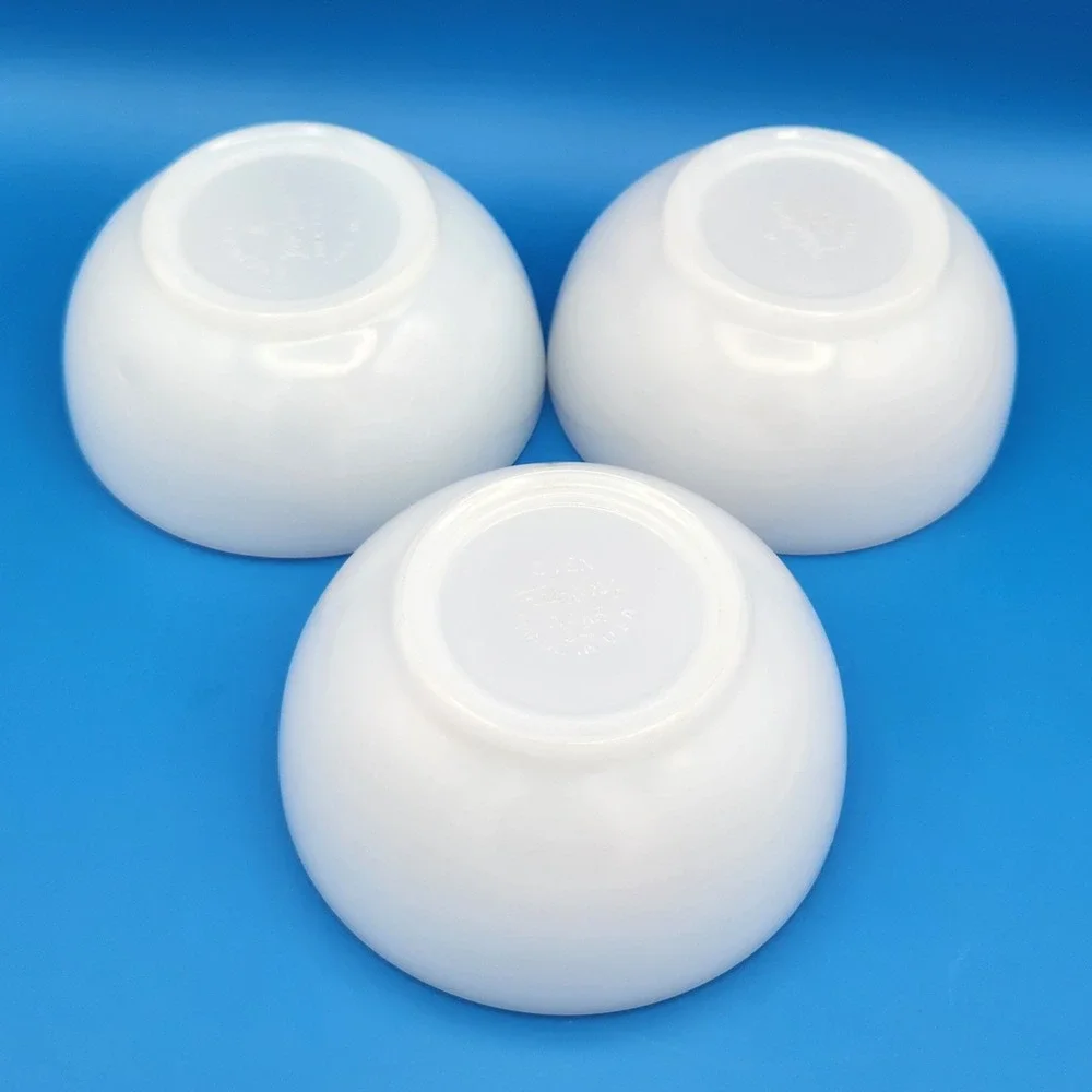 Vintage‎ Fire King Milk Glass Oven Ware Soup Cereal Bowls # 34